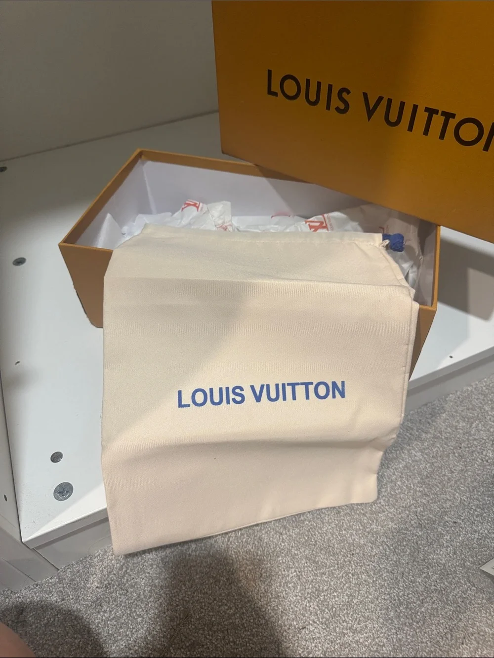 Lv Orange Branded Accessory Box
